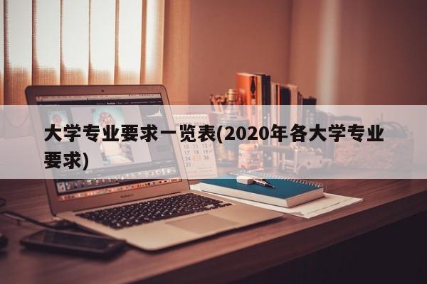 大学专业要求一览表(2020年各大学专业要求)